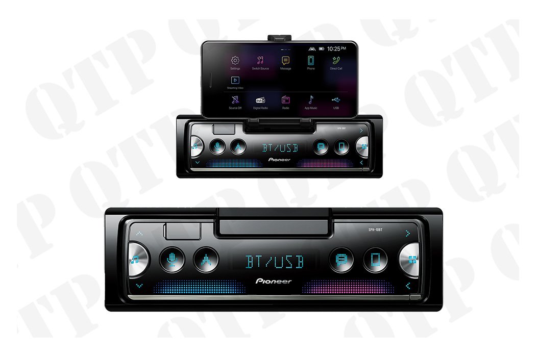 Radio 1-DIN receiver with Bluetooth